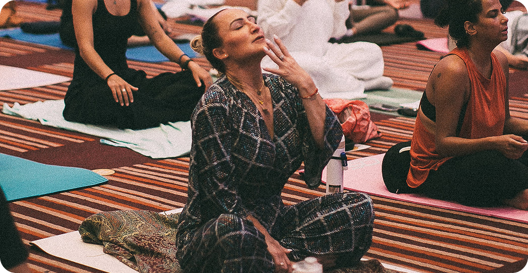 A member resting into a breath during an InnerCamp session